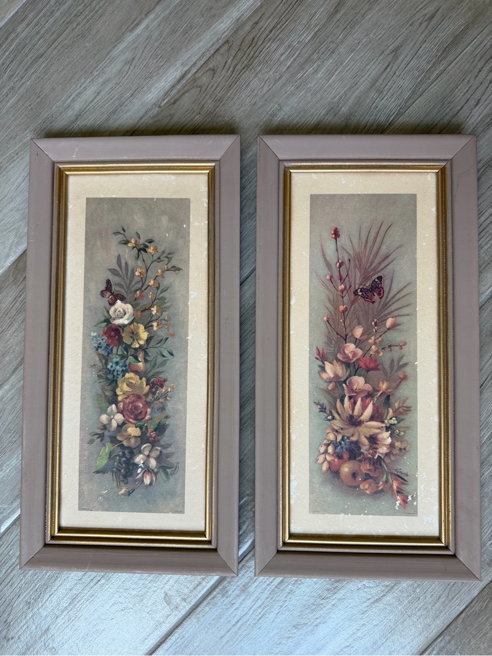 Vintages Magee Co Set of 2 Cottage Core Floral Prints